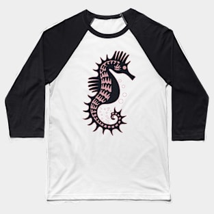 Seahorse Pink Baseball T-Shirt